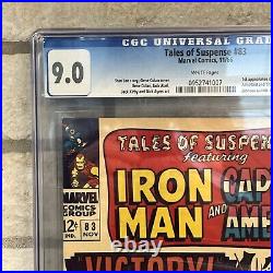 Tales of Suspense 83 CGC 9.0 1st Tumbler! Adaptoid &Titanium Man Appearance! WP