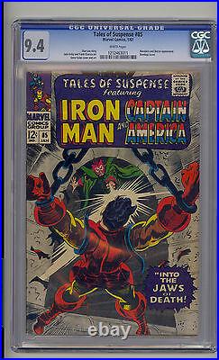 Tales of Suspense #85 CGC 9.4 NM Marvel Iron Man Captain America WHITE Pages