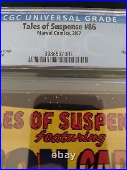 Tales of Suspense #86 CGC universal grade 8.5 VF+ white pages LEE & KIRBY