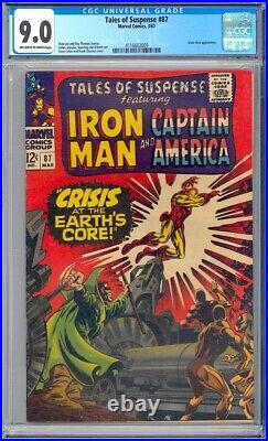 Tales of Suspense #87 CGC 9.0 (1967) Silver Age Iron Man Cover! KEY! L@@K