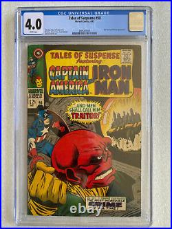 Tales of Suspense #90 CGC 4.0 1967 Red Skull and Melter appearance