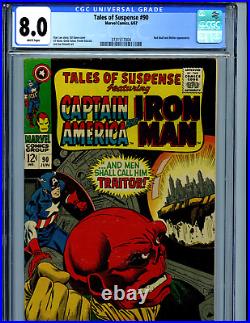 Tales of Suspense #90 CGC 8.0 1967 Marvel Red Skull Amricons K54