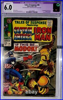 Tales of Suspense 94 CGC 6.0 Restored 1967 Marvel 1st MODOK Cap Iron Man