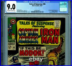 Tales of Suspense #94 CGC 9.0 1967 Silver Age Marvel 1st MODOK Amricons K29