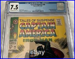 Tales of Suspense #98 CGC 7.5, Marvel Captain America vs Black Panther, 2/68