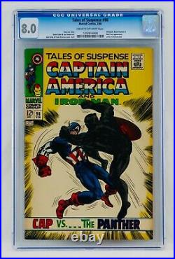 Tales of Suspense #98 CGC 8.0 First Captain America Vs. Black Panther 1968 VF