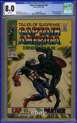 Tales of Suspense #98 CGC 8.0 (W) Classic Cap Black Panther Cover