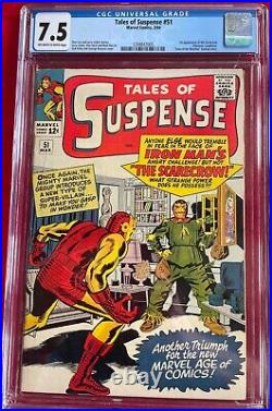 Tales of Suspense Collection #51 & #59 CGC graded 7.5 1st appr. Scarecrow