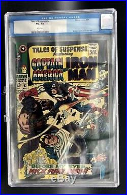 Tales of Suspense TOS #92 CGC 9.2 (Wt Pgs) EARLY CGC Captain America/Iron Man