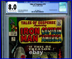 Tales of suspense #70 CGC 8.0 VF 1965 Marvel Titanium Man Amricons K63