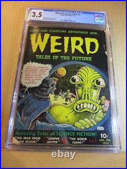 Weird Tales of the Future 5 CGC 3.5 WOLVERTON GGA ALIEN 1953 Aragon Sci-Fi Epic