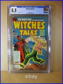 Witches Tales 10 CGC 5.5 RARE ELIAS SATAN C. 1952 Powell Art Harvey Horror Comic