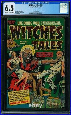 Witches Tales 11 CGC 6.5 Frankenstein 1952 Avison Powell Art Harvey Horror Comic