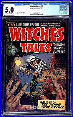 Witches Tales 27 CGC 5.0 BURIED ALIVE 1954 Elias, Powell Art Harvey Horror Comic