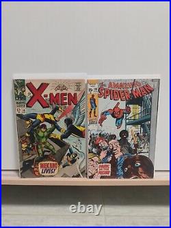 X-Men 9 36 Tales of Suspense 49 Fantastic Four 28 ASM 99 Lot of 5 Books